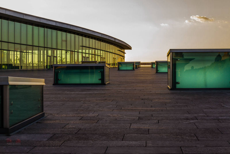 Architekturfotografie des Internationalen Congress Centers Dresden
